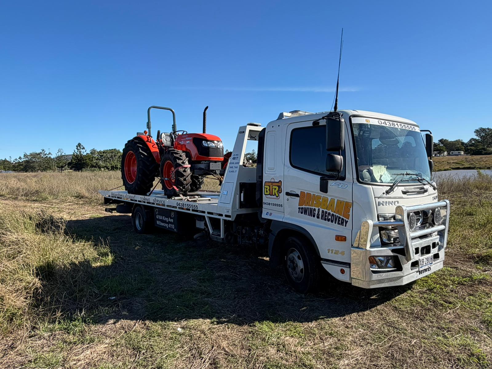 Construction company machinery towing Brisbane