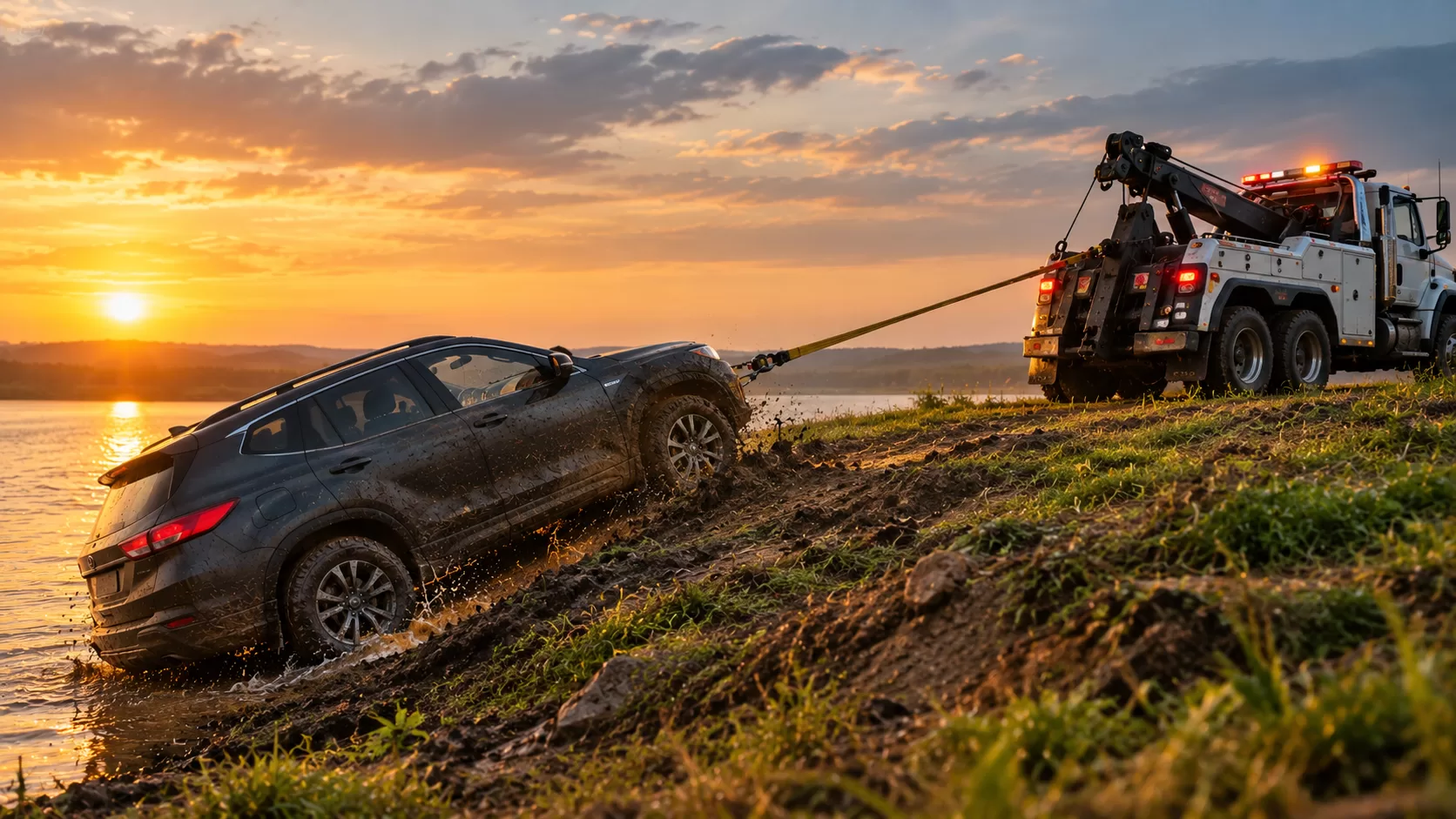 Car Off Road and Down Embankment? How Run-Off-Road Crash Recovery Works Around Brisbane - Brisbane towing and recovery guide